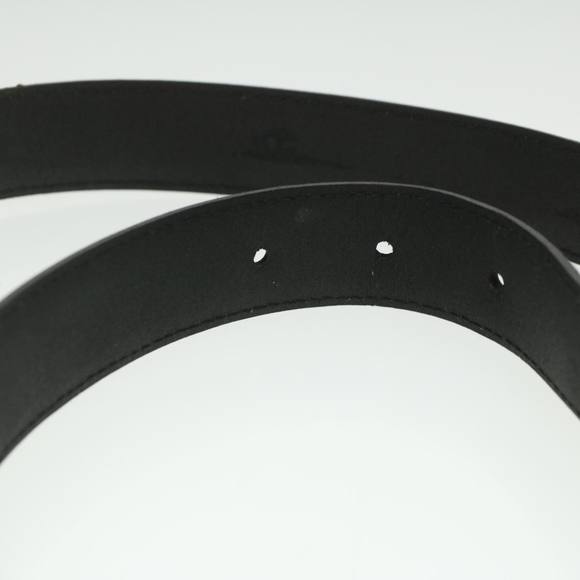 SALVATORE FERRAGAMO Gancini Belt Leather 33.5"" Red Black gold Auth hk622 - Picture 6 of 10